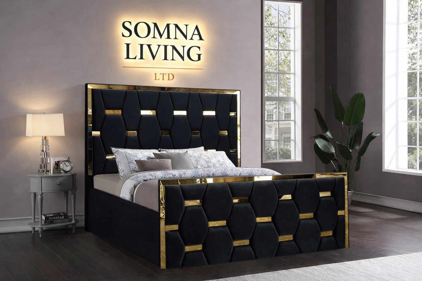 Valenza Bedframe Plush Velvet