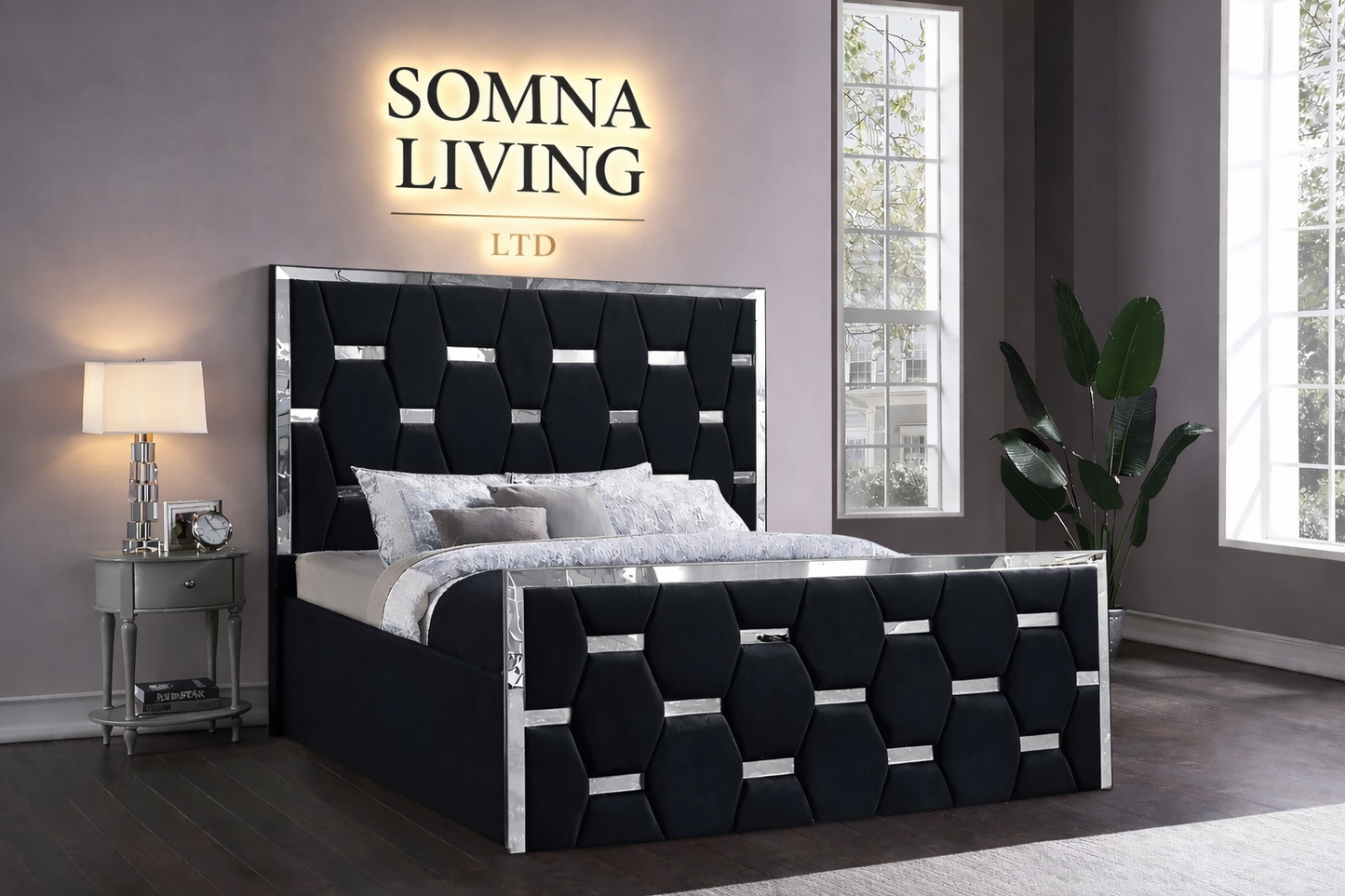 Valenza Bedframe Plush Velvet