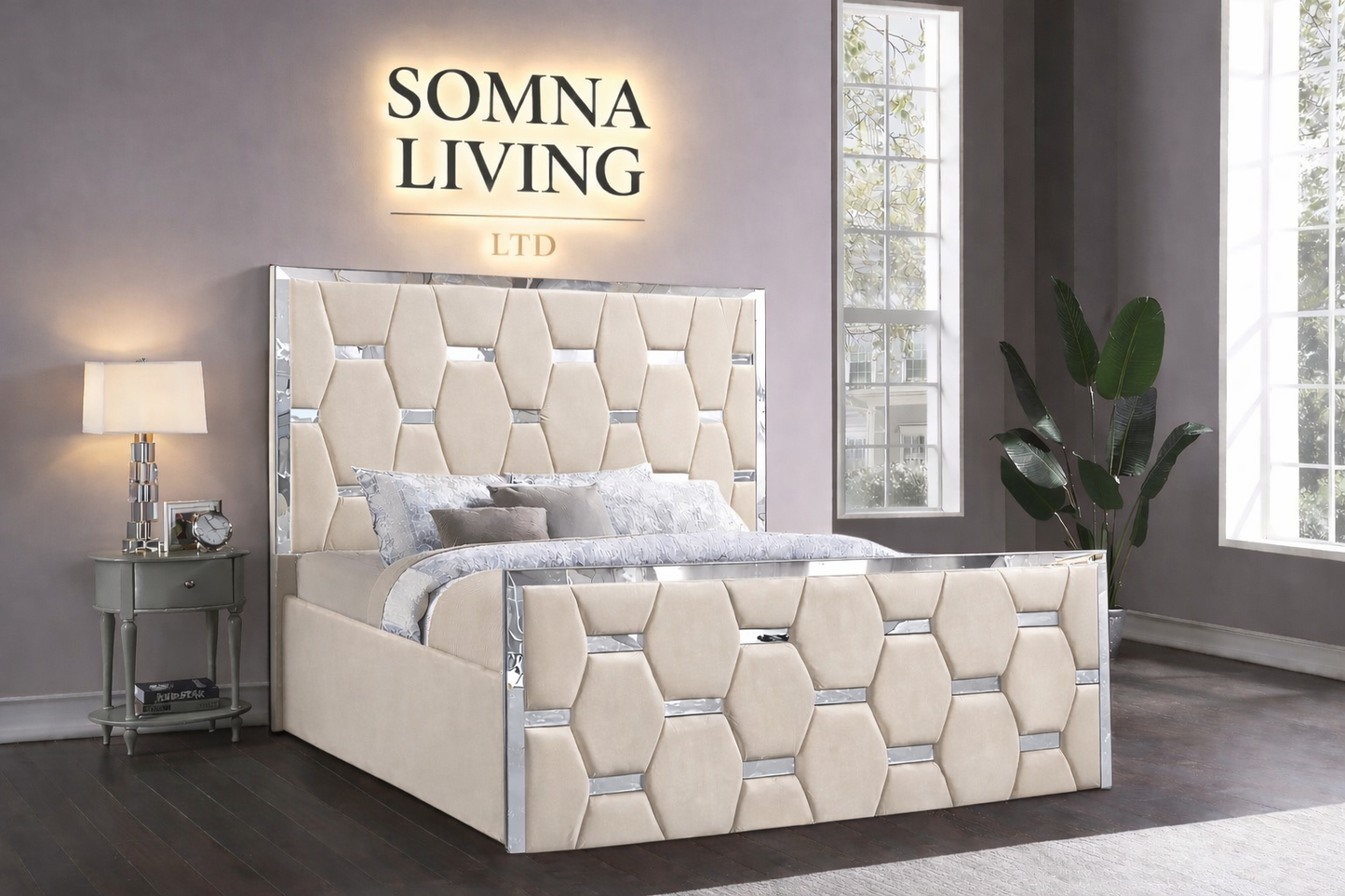 Valenza Bedframe Plush Velvet