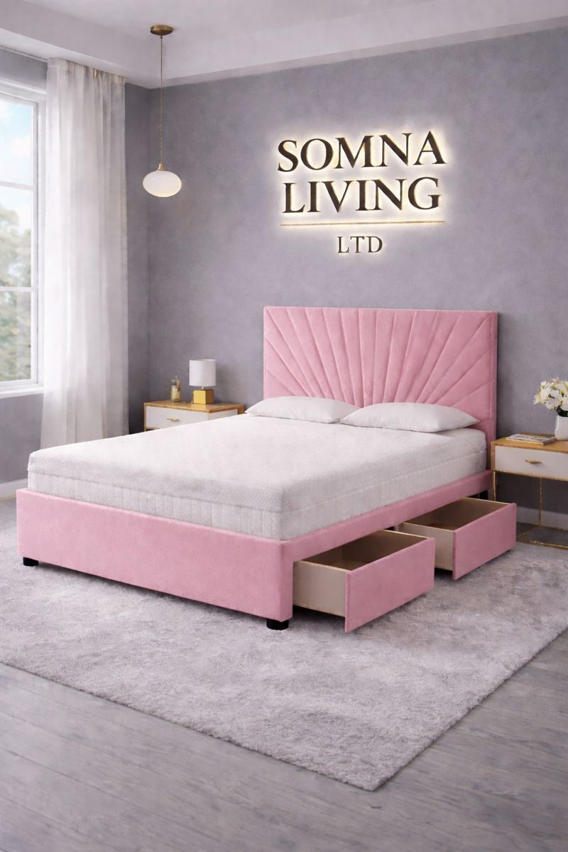 Sunrise Reinforced Divan Bed Plush Velvet