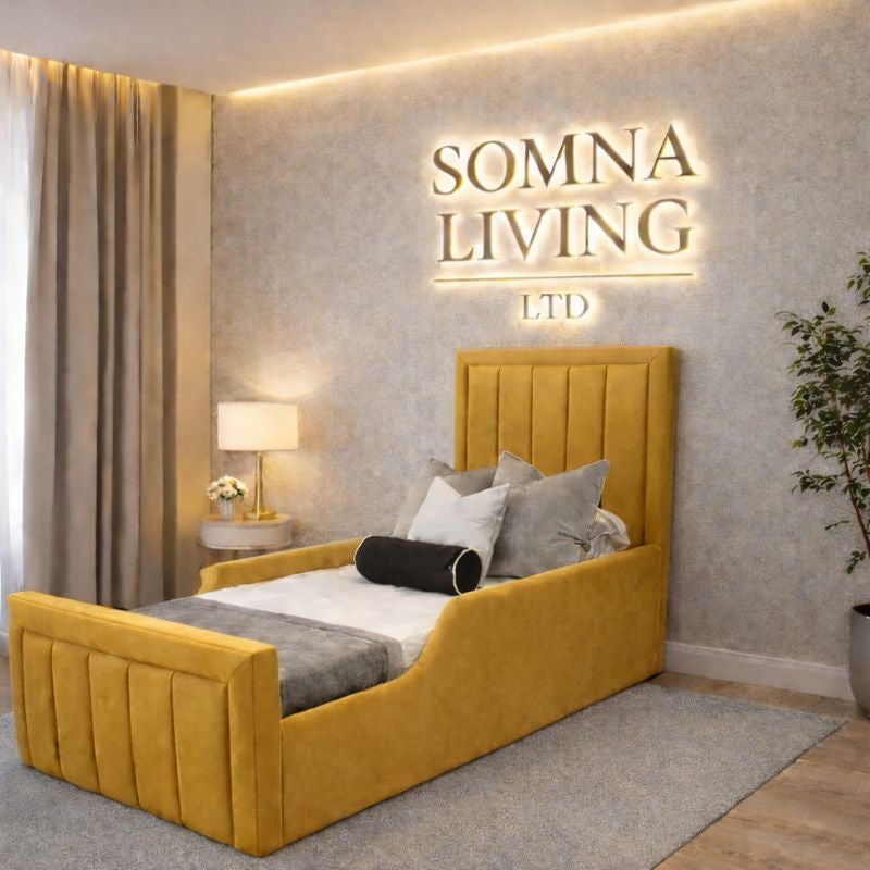 Panel Junior Bedframe Plush Velvet