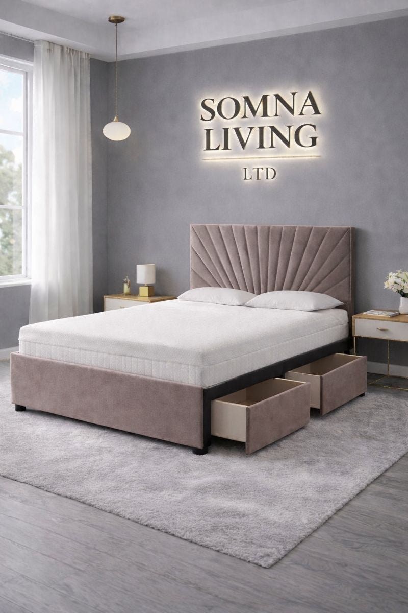 Sunrise Reinforced Divan Bed Plush Velvet