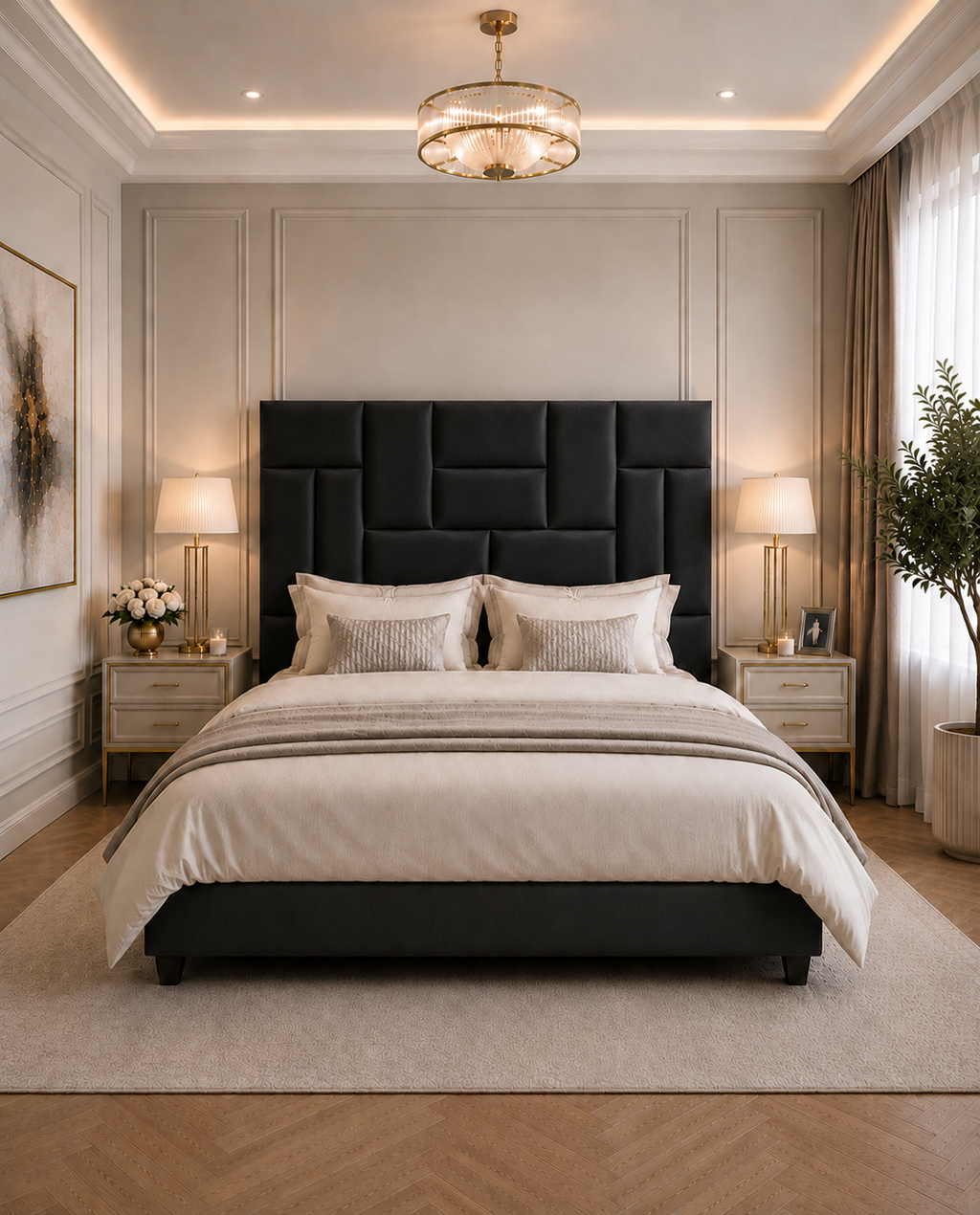 Luxury Pixel Plush Velvet Headboard only
