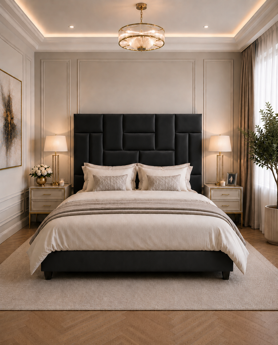 Luxury Pixel Plush Velvet Headboard only