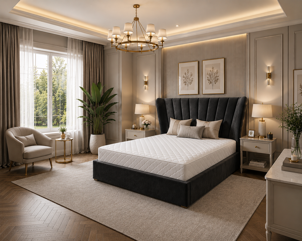 Kensington Panel Bedframe Plush Velvet