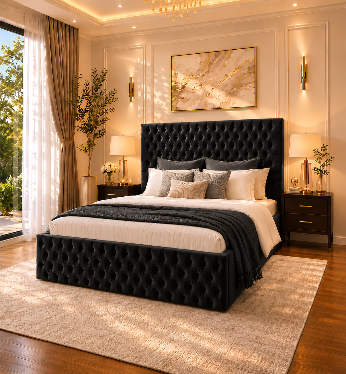 Luxury Isabella Bedframe Plush Velvet