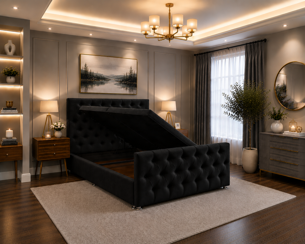 Monaco Ottoman Bed Chenille Fabric