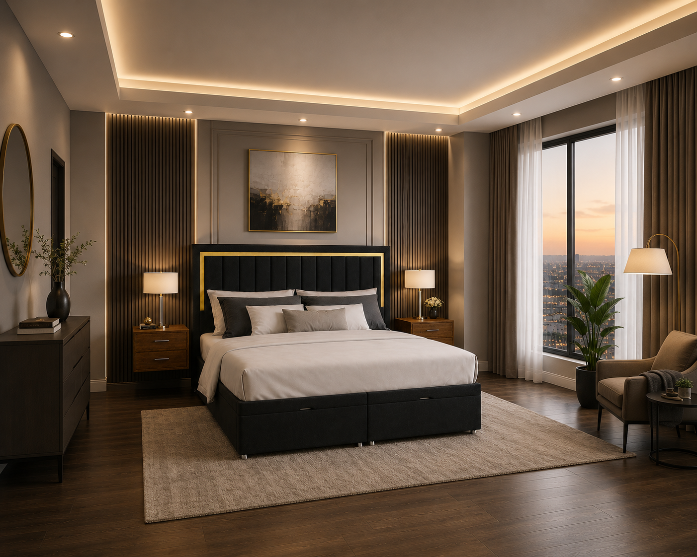 Cardoba Panel Ottoman Bed