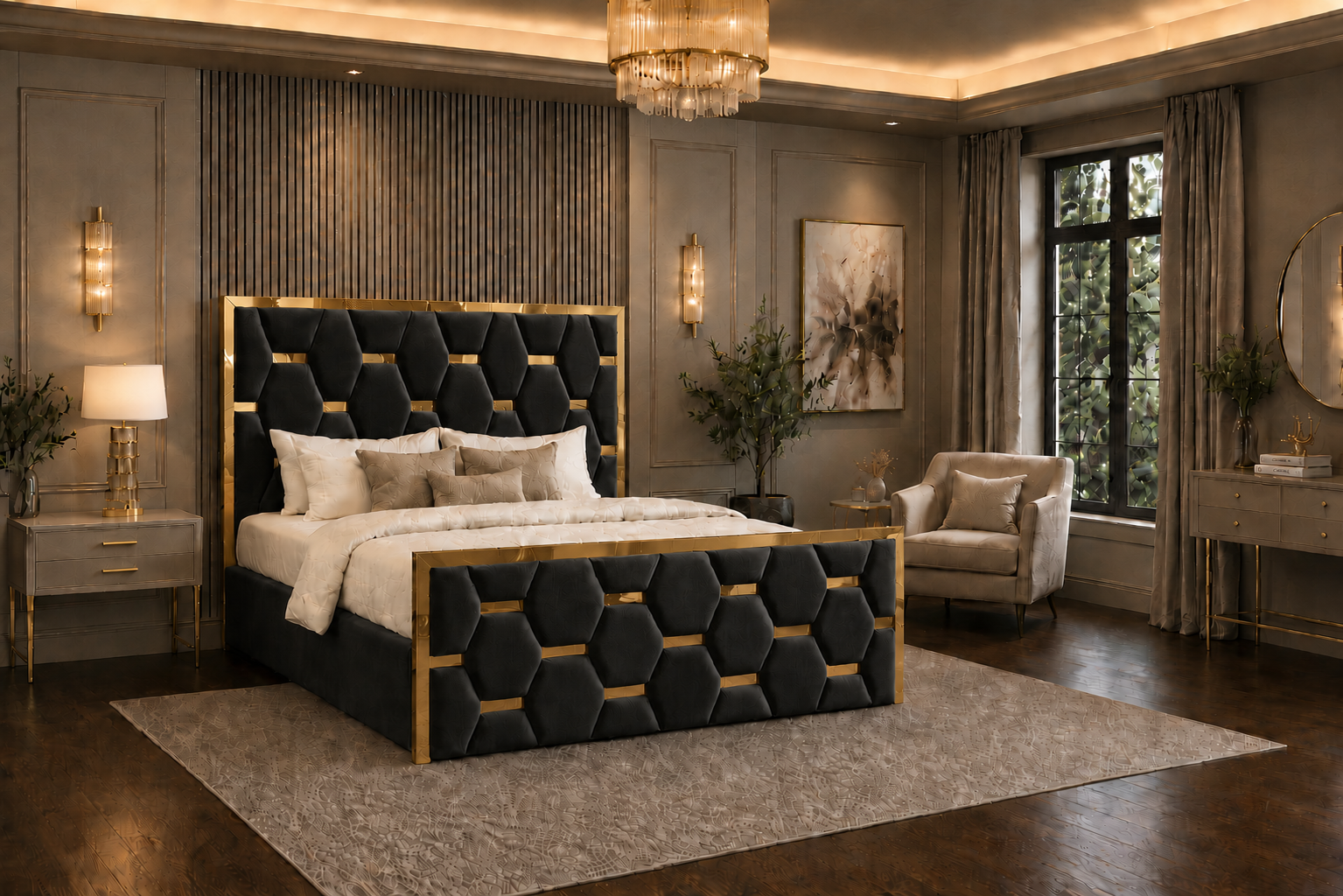 Valenza Bedframe Plush Velvet