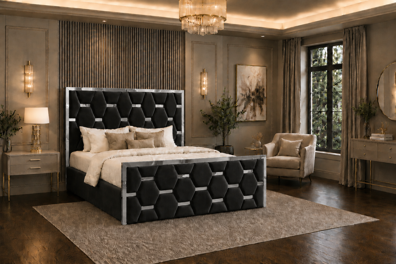 Valenza Bedframe Plush Velvet