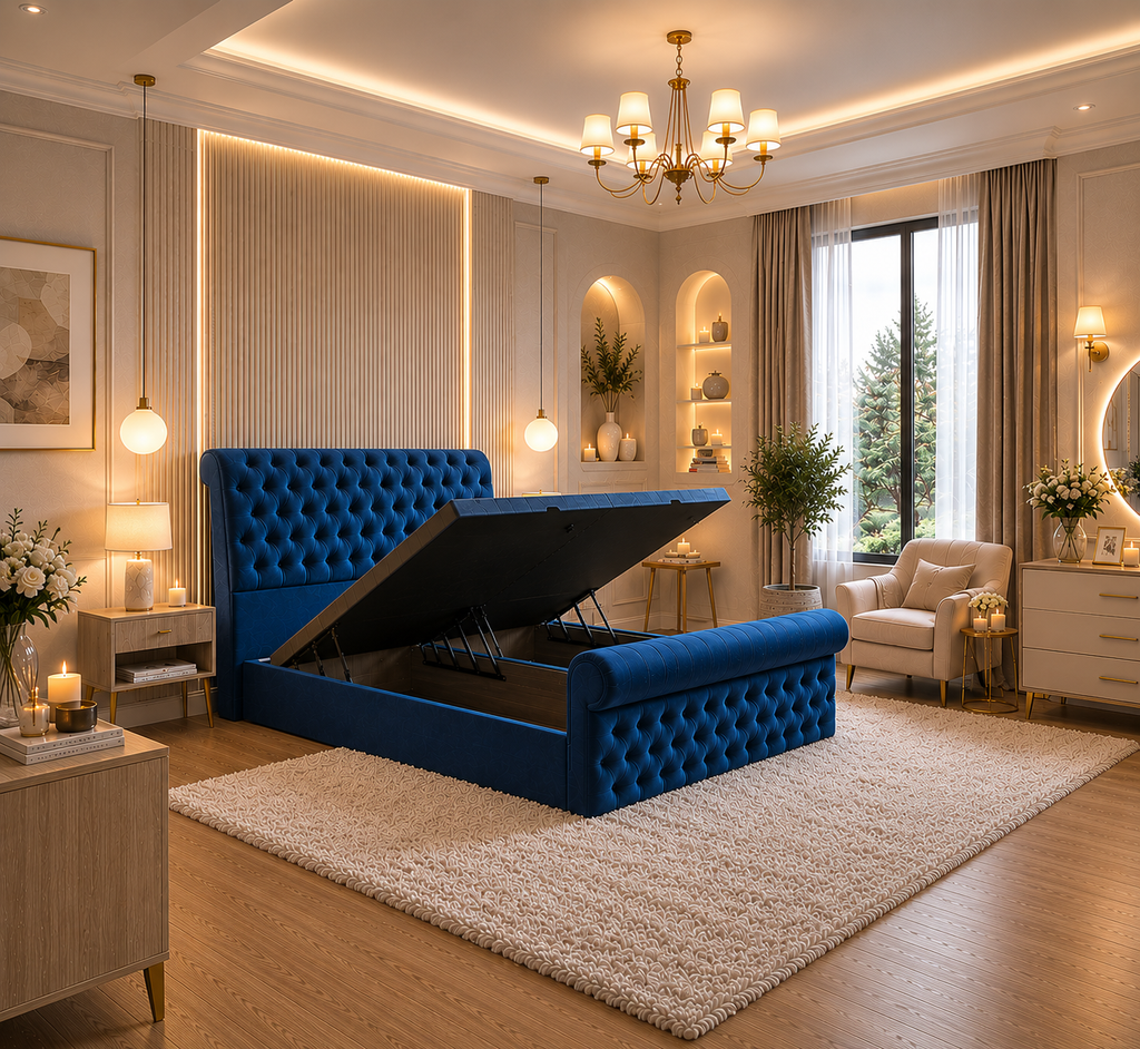 Sleigh Ottoman Bed