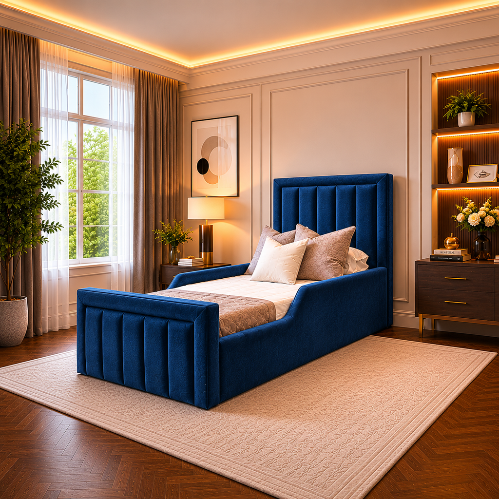Panel Junior Bedframe Plush Velvet