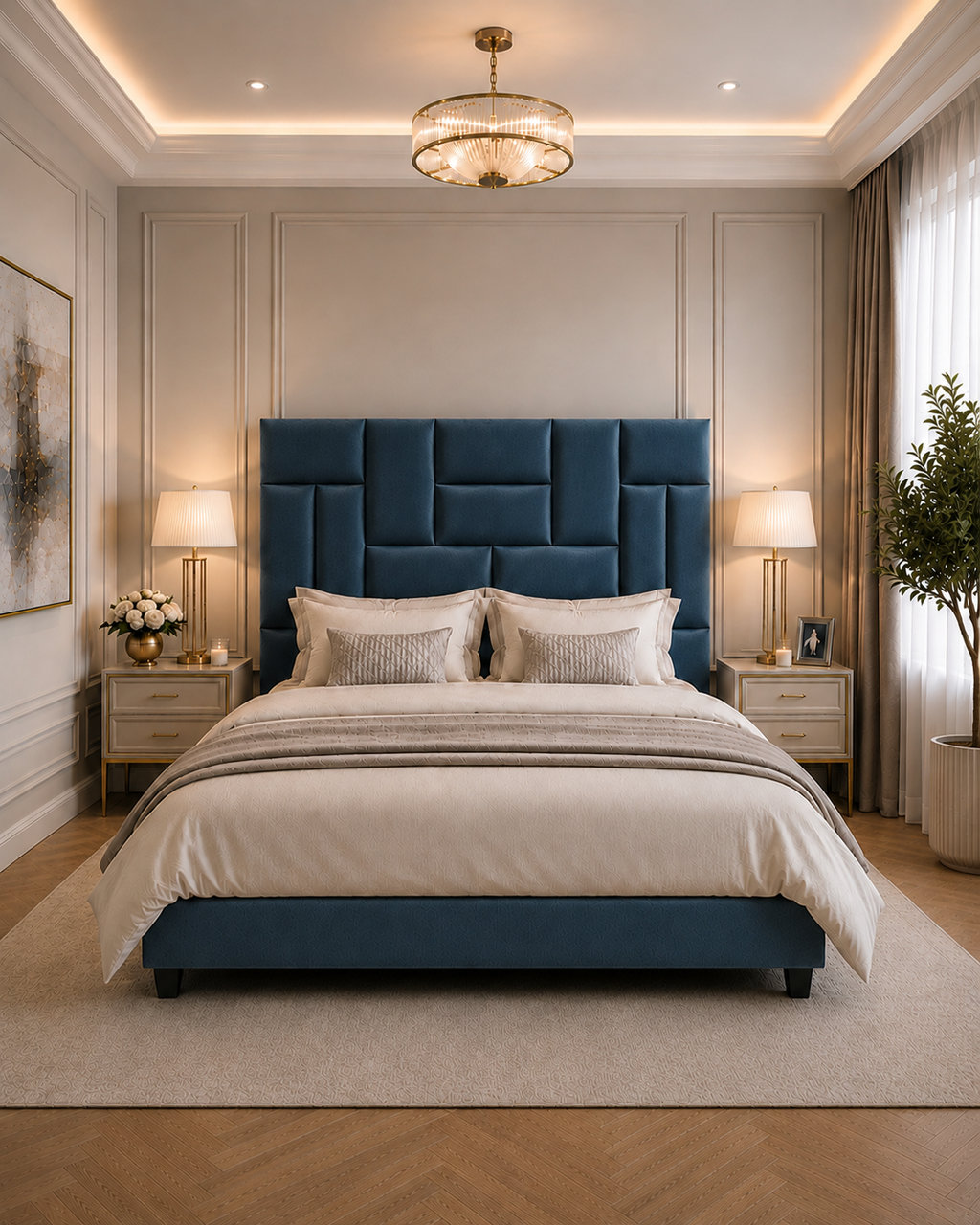 Luxury Pixel Plush Velvet Headboard only