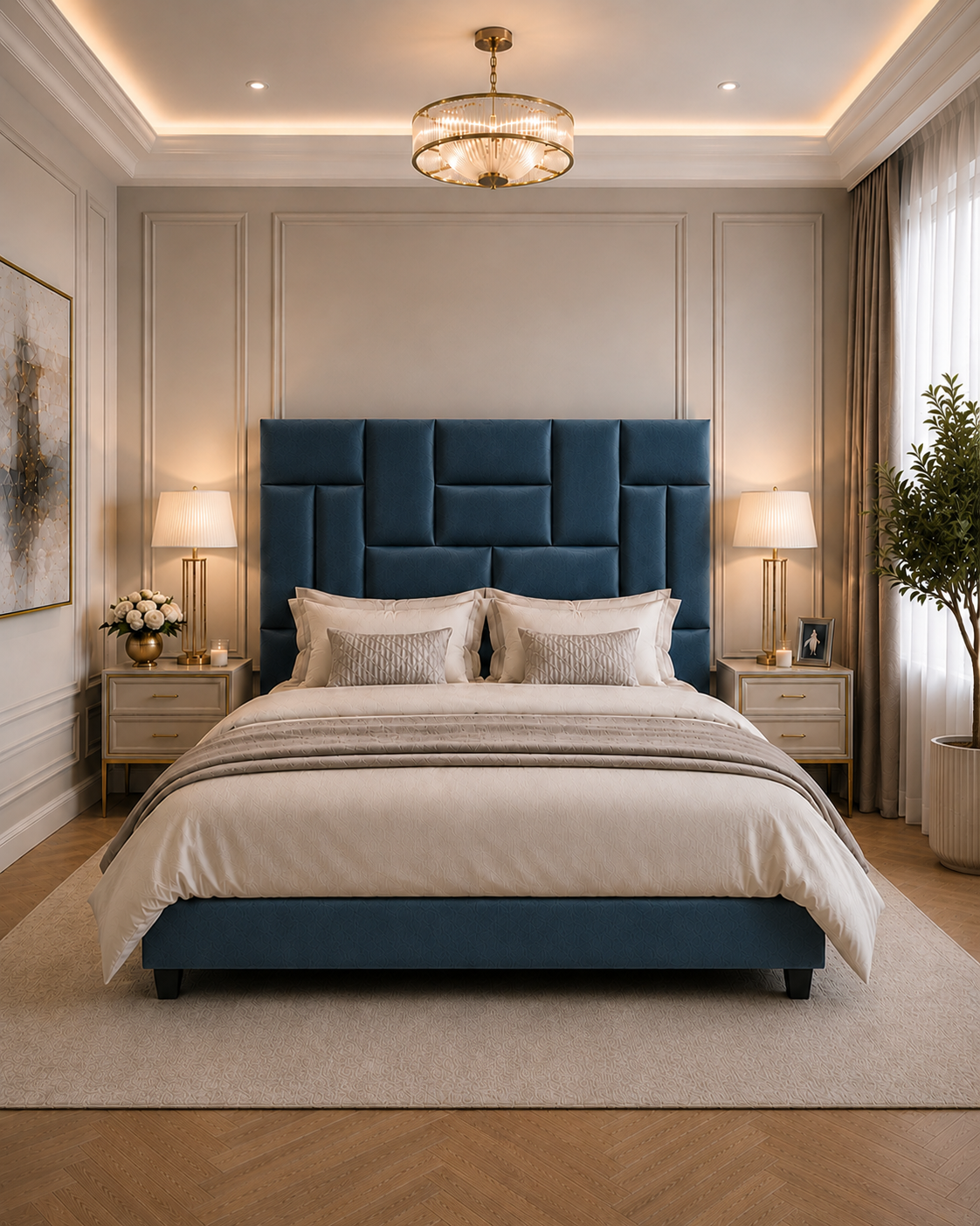 Luxury Pixel Plush Velvet Headboard only