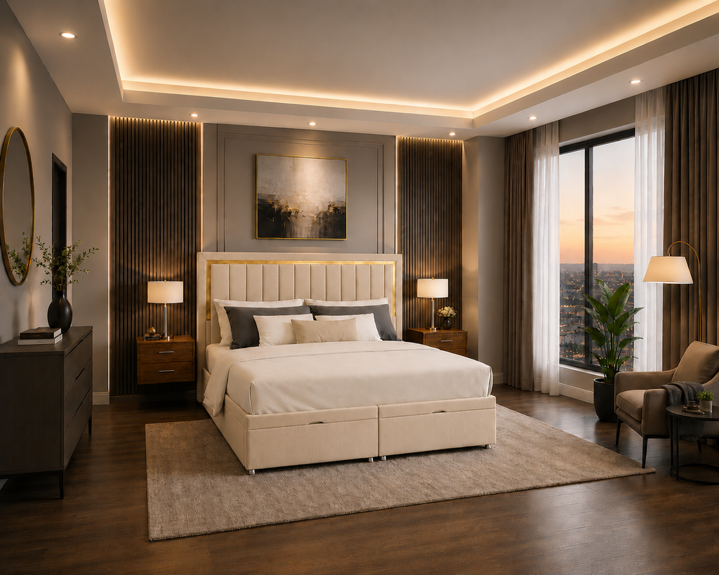 Cardoba Panel Ottoman Bed