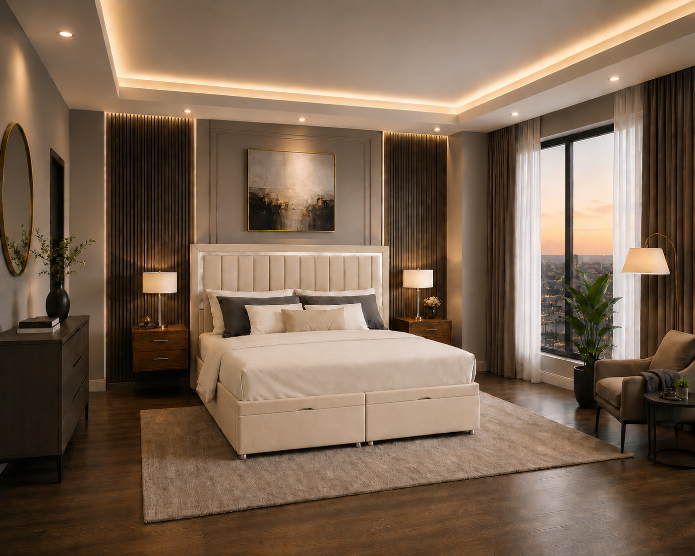 Cardoba Panel Ottoman Bed