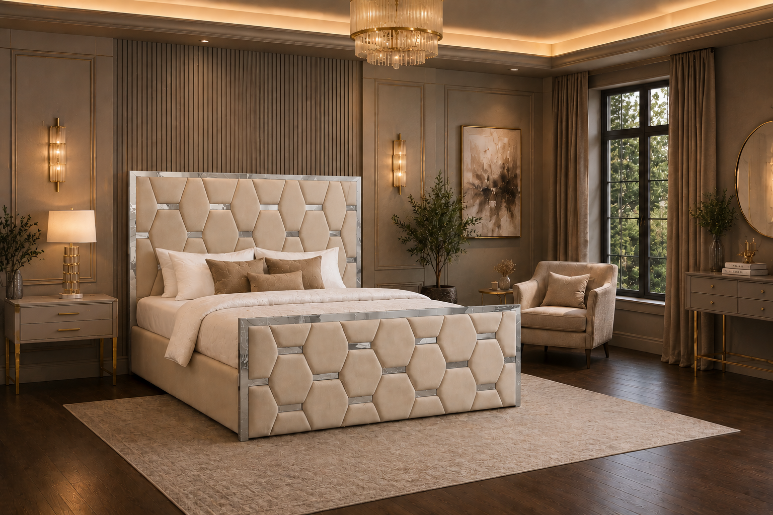 Valenza Bedframe Plush Velvet