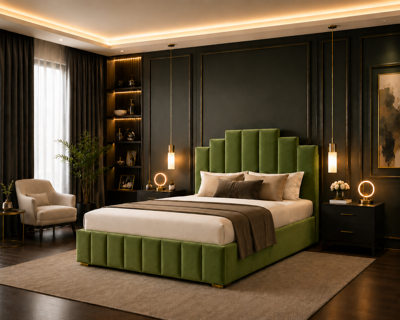 Skyline Bedframe Plush Velvet