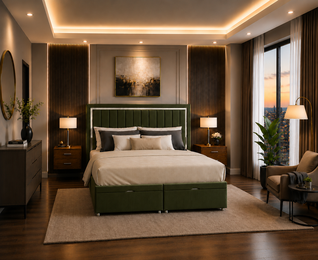 Cardoba Panel Ottoman Bed