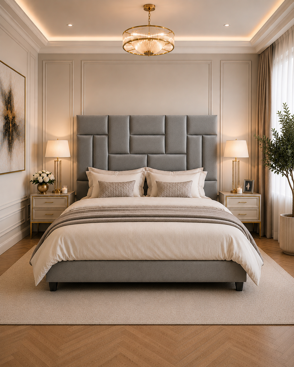 Luxury Pixel Plush Velvet Headboard only
