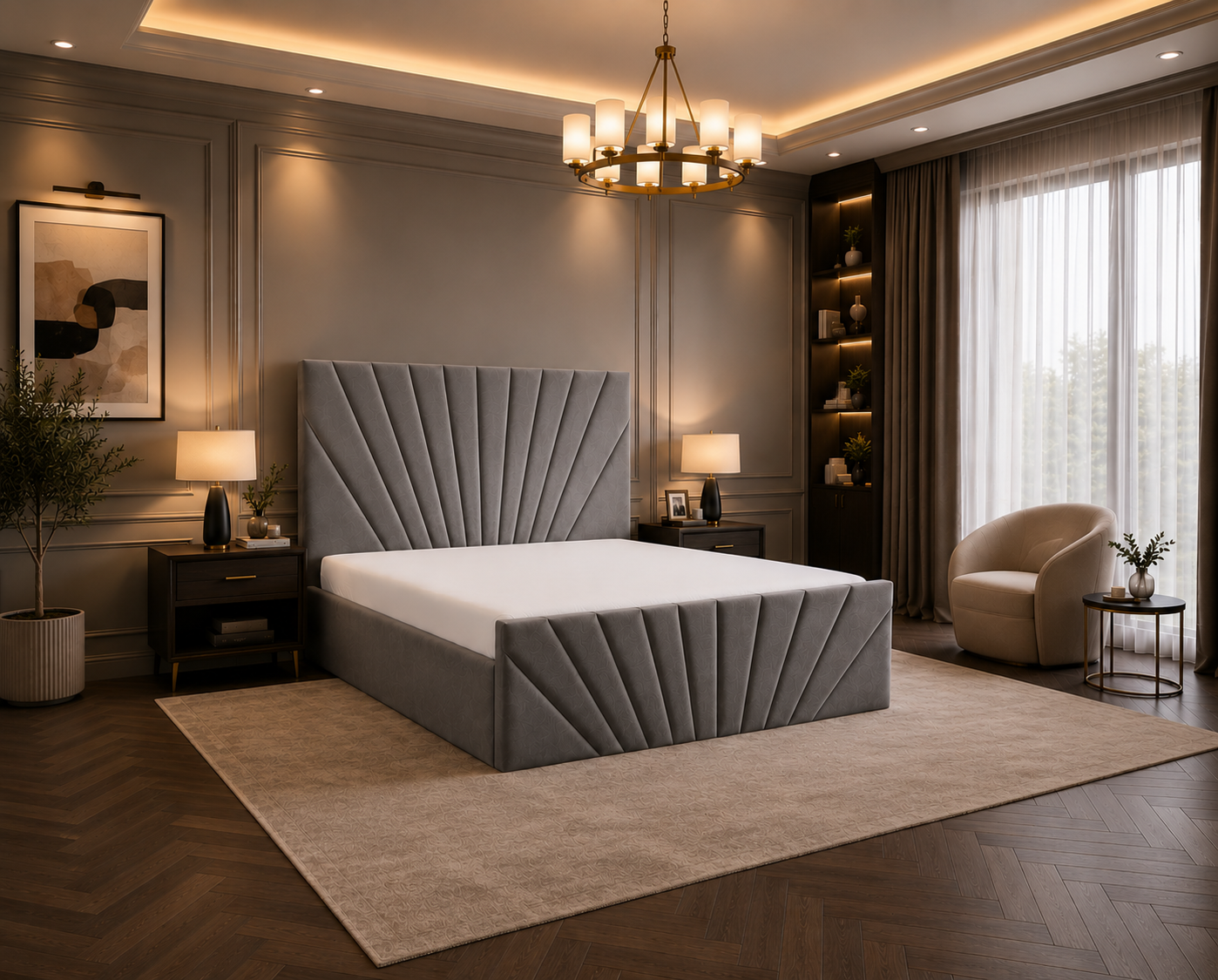 Sunrise Bedframe Plush Velvet