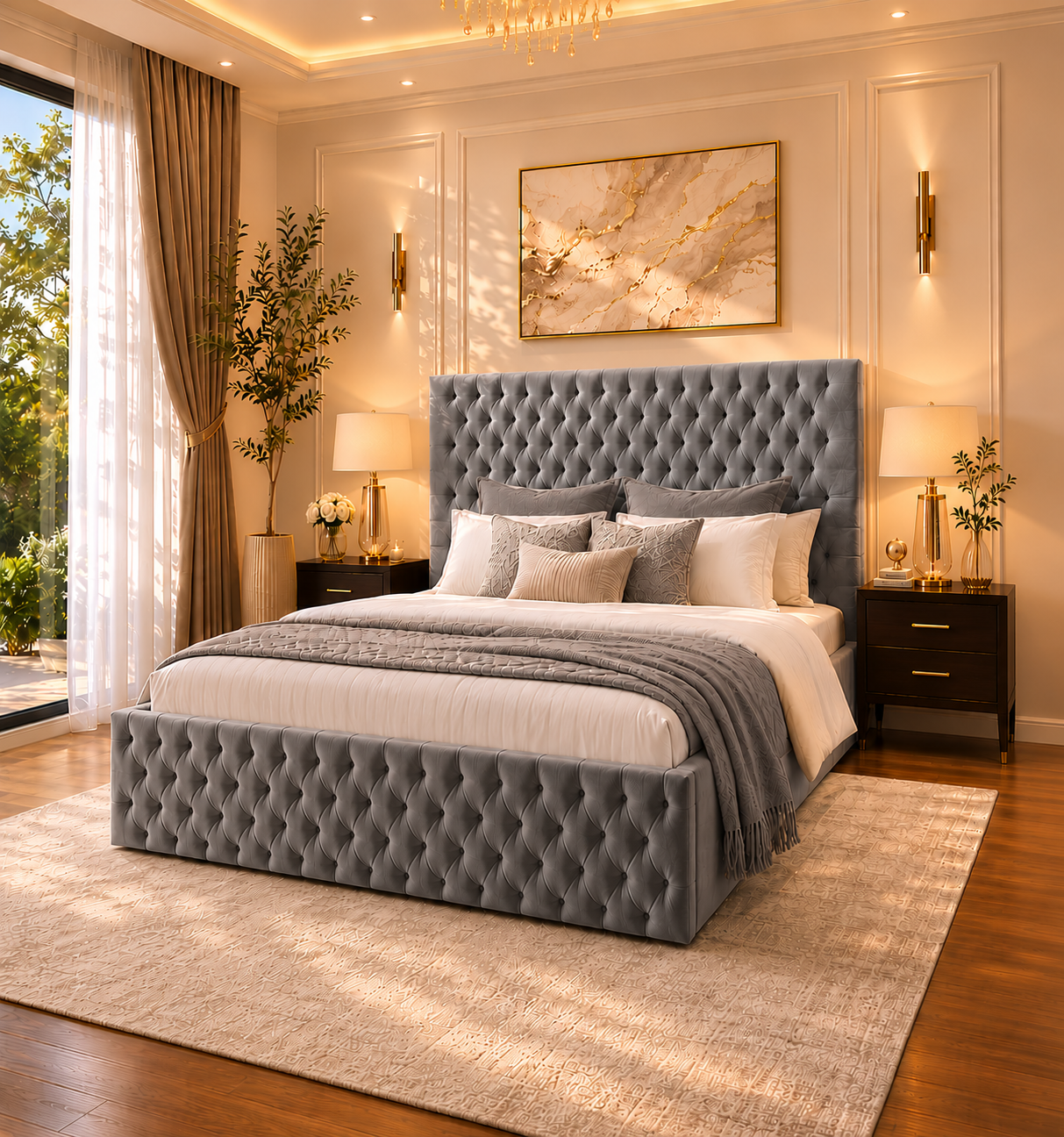 Luxury Isabella Bedframe Plush Velvet