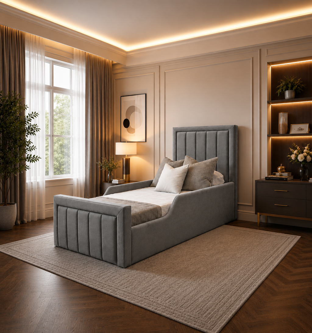 Panel Junior Bedframe Plush Velvet