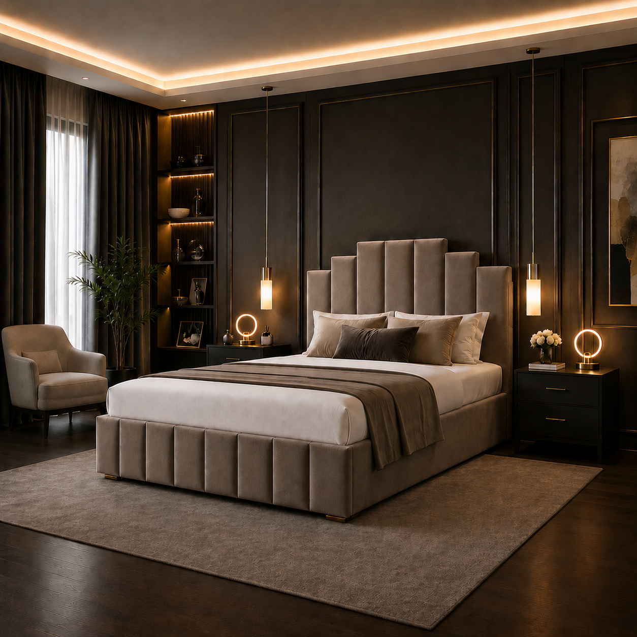 Skyline Bedframe Plush Velvet
