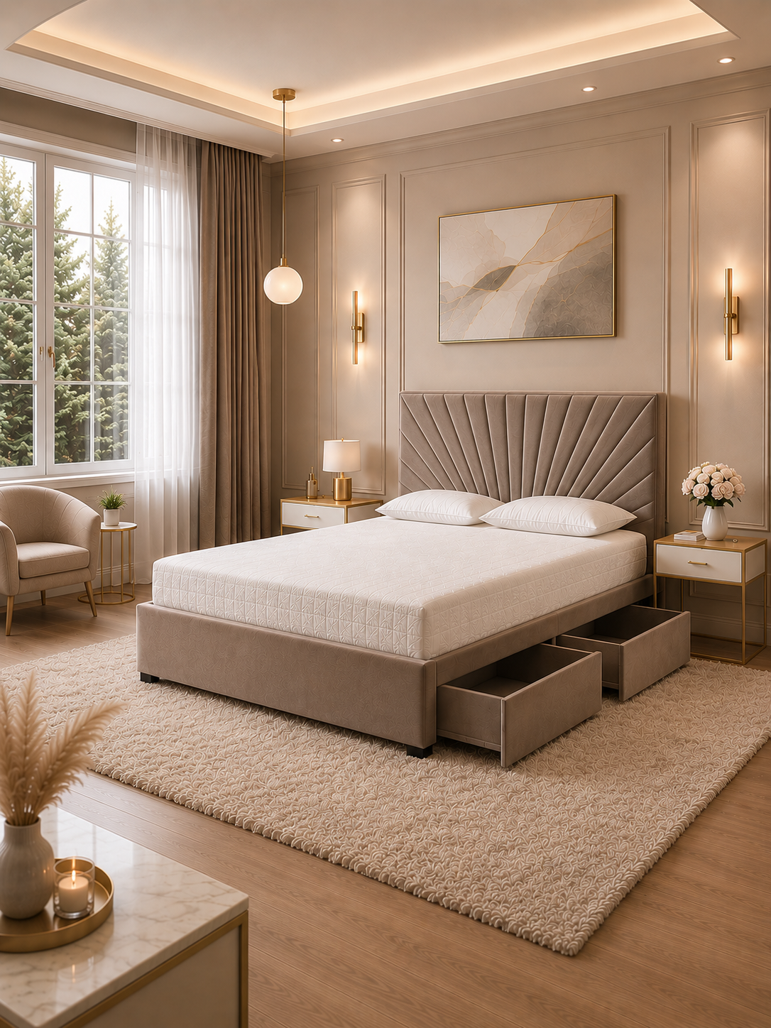 Sunrise Reinforced Divan Bed Plush Velvet