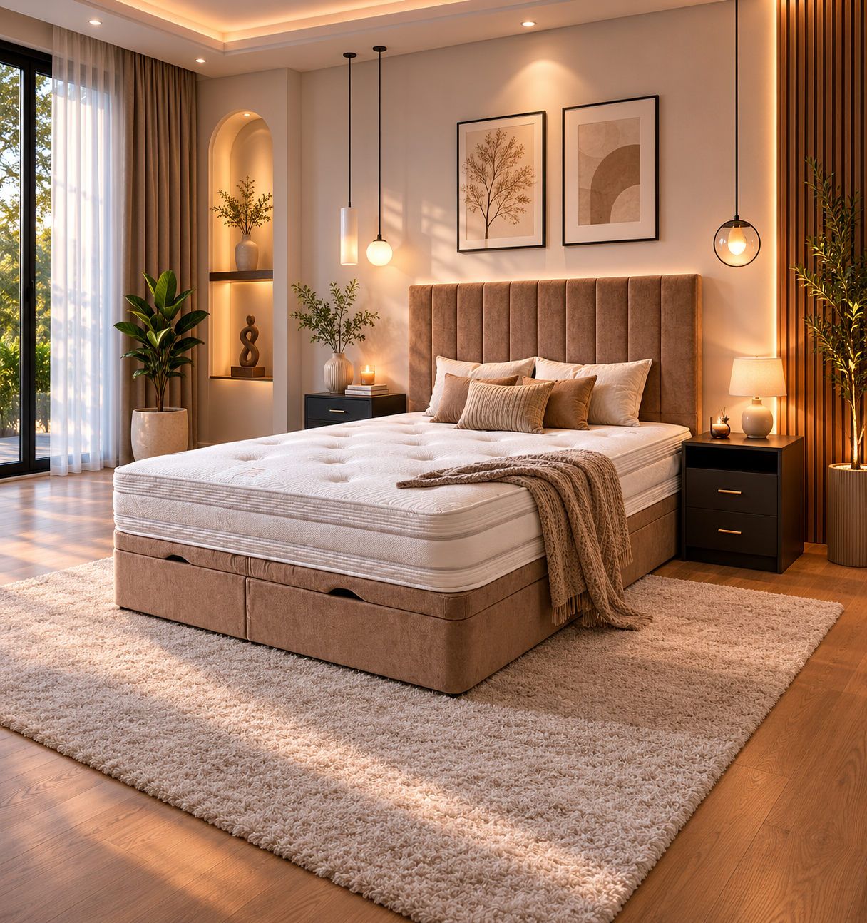 Verona Panel Ottoman Bed