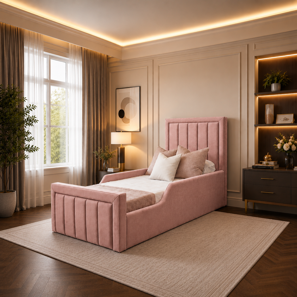 Panel Junior Bedframe Plush Velvet