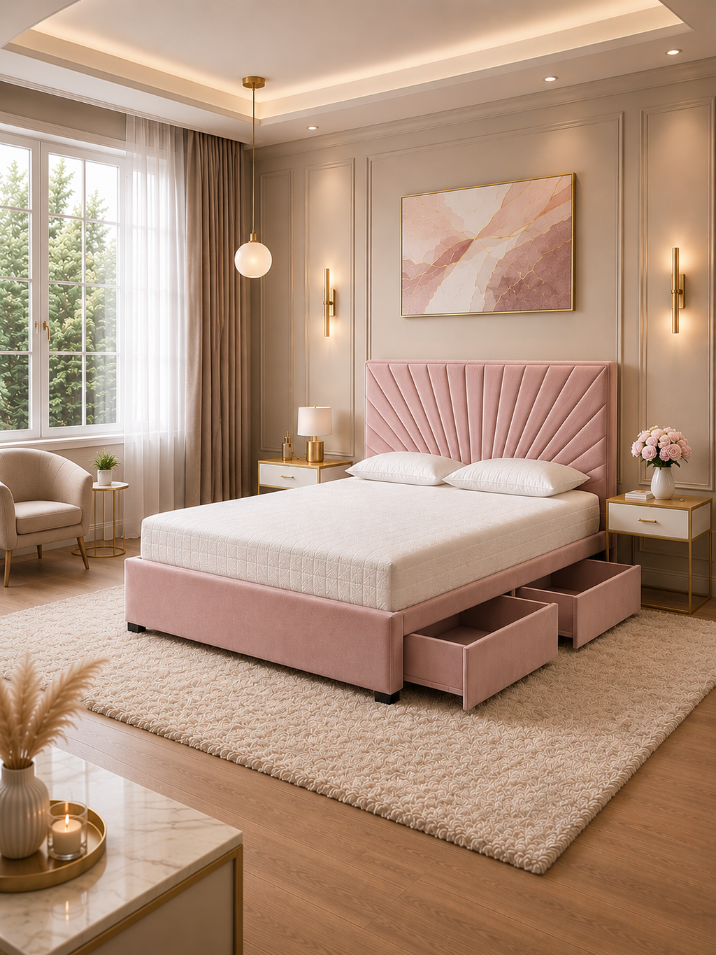 Sunrise Reinforced Divan Bed Plush Velvet