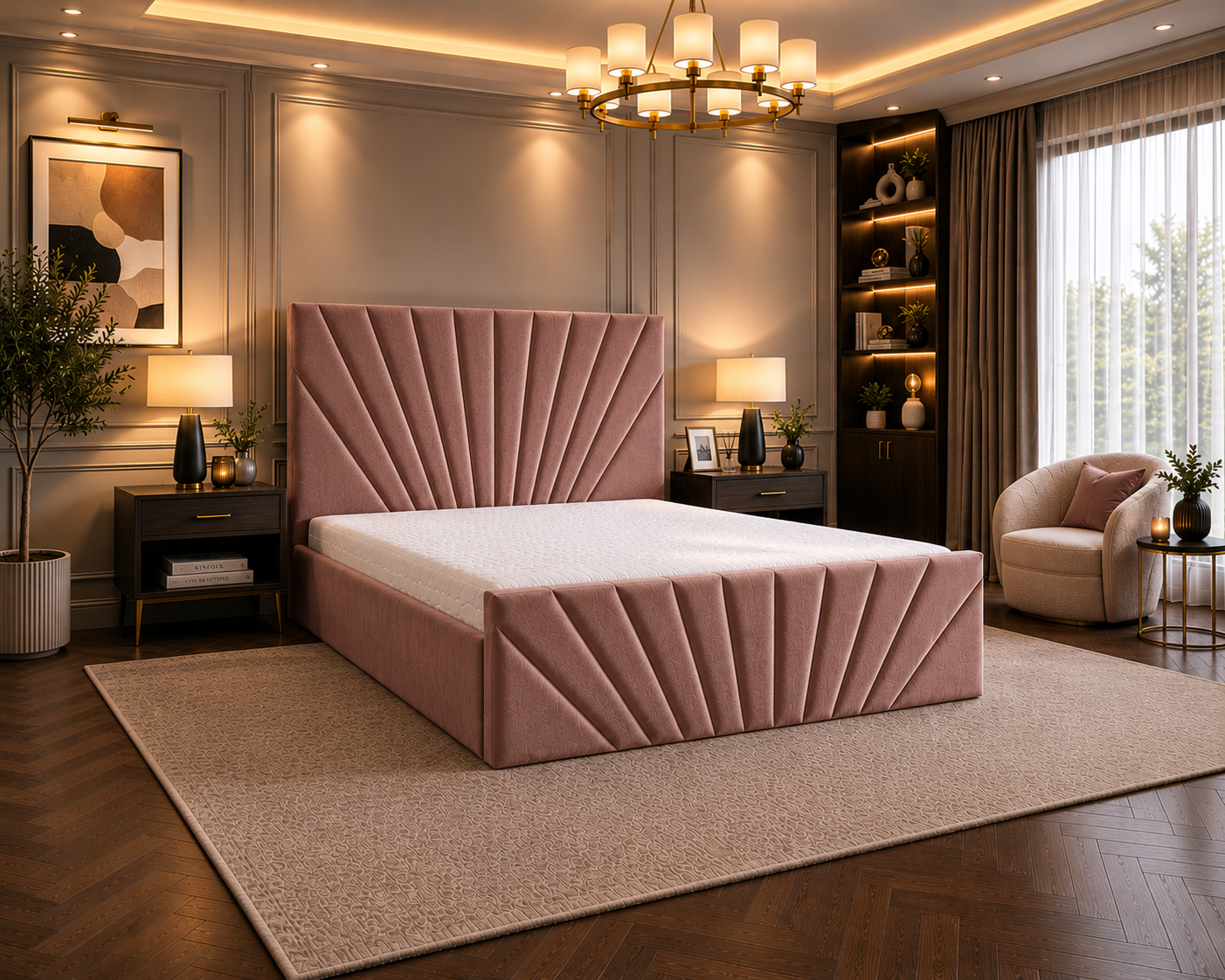 Sunrise Bedframe Plush Velvet
