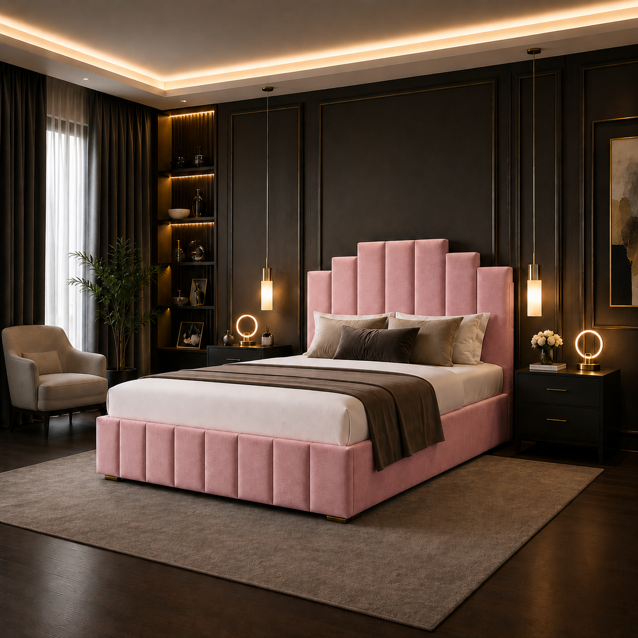 Skyline Bedframe Plush Velvet