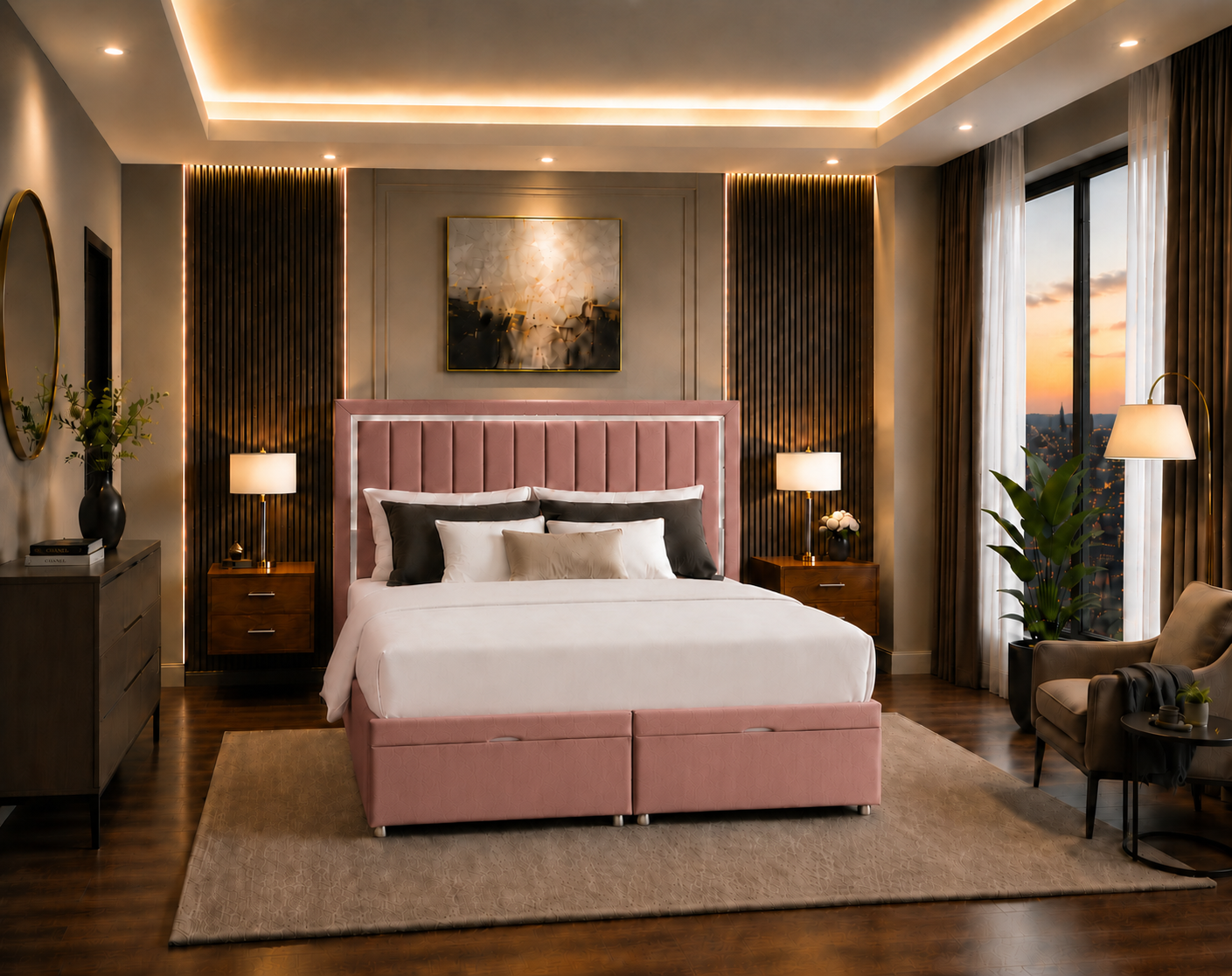 Cardoba Panel Ottoman Bed