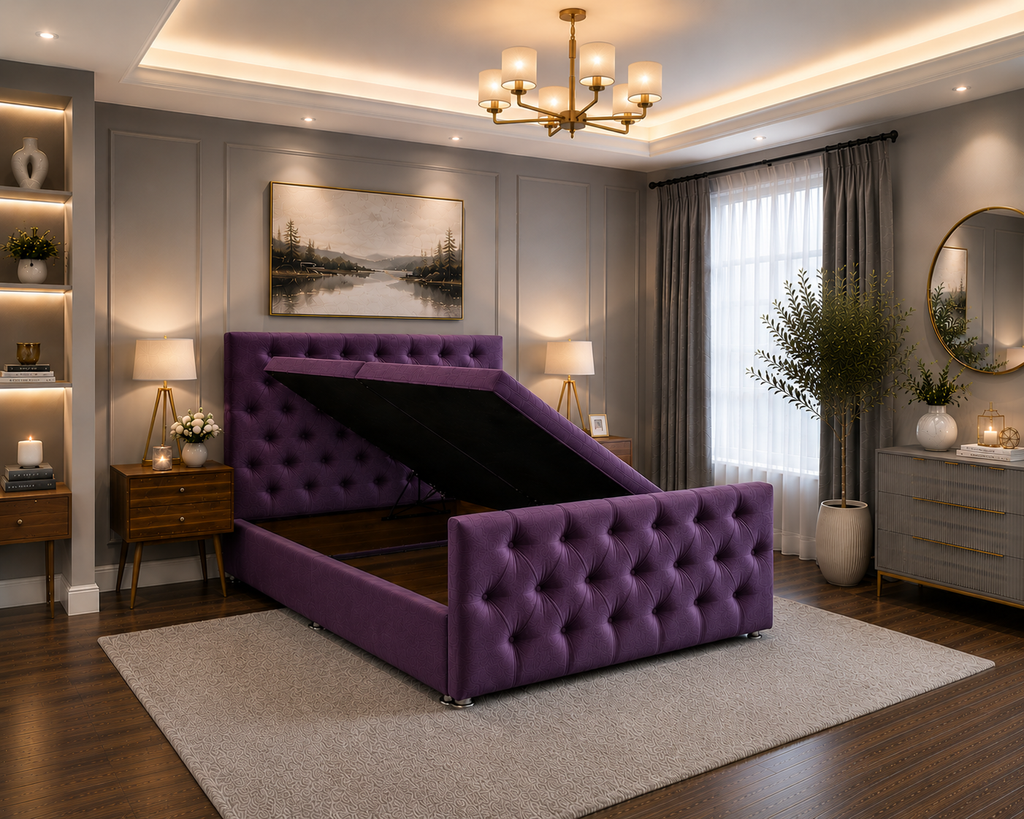 Monaco Ottoman Bed Chenille Fabric