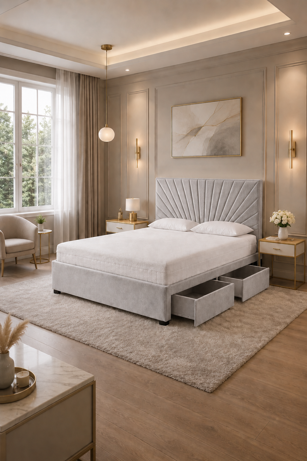 Sunrise Reinforced Divan Bed Plush Velvet