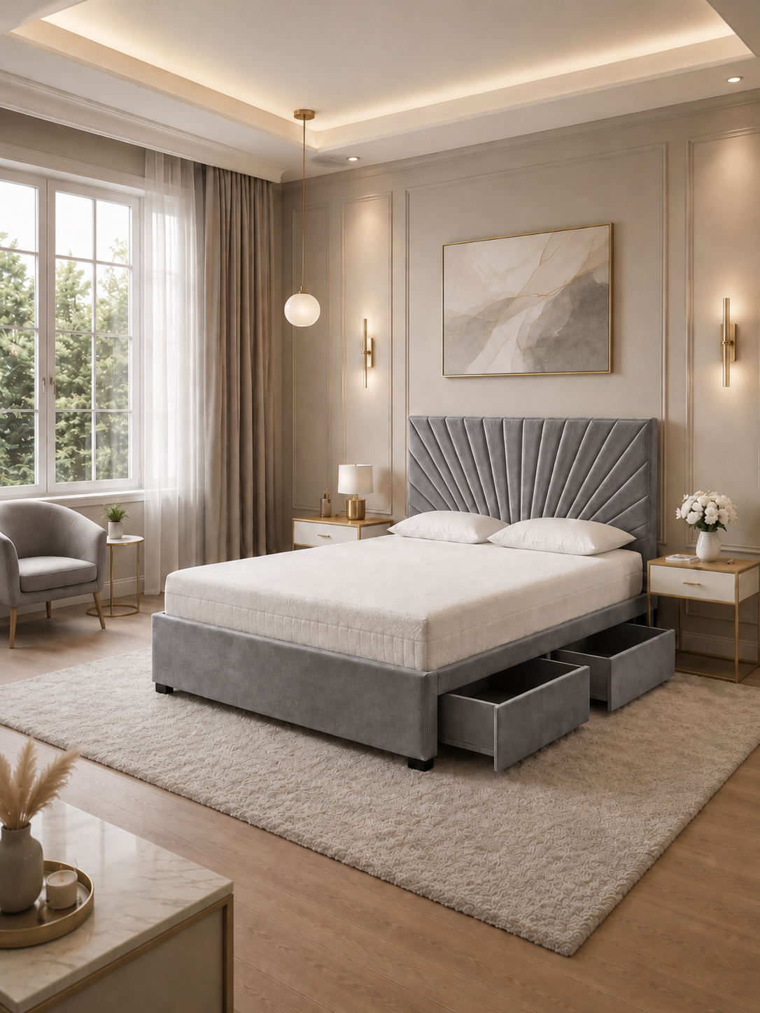 Sunrise Reinforced Divan Bed Plush Velvet