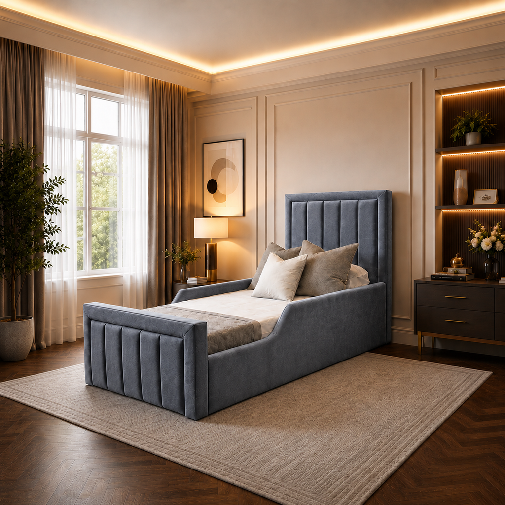 Panel Junior Bedframe Plush Velvet