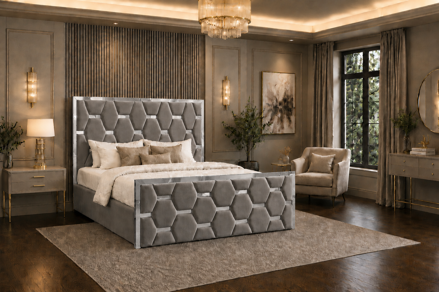Valenza Bedframe Plush Velvet